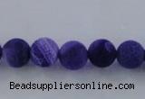 CAG7510 15.5 inches 4mm round frosted agate beads wholesale