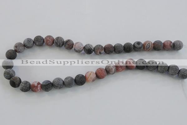 CAG7552 15.5 inches 8mm round frosted agate beads wholesale