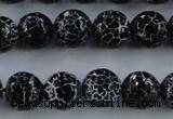 CAG7603 15.5 inches 10mm faceted round frosted agate beads wholesale