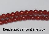 CAG7854 15.5 inches 2mm round red agate beads wholesale