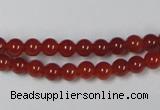 CAG7855 15.5 inches 3mm round red agate beads wholesale