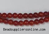 CAG7856 15.5 inches 4mm round red agate beads wholesale