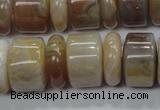 CAG787 15.5 inches 6*18mm & 12*18mm rondelle yellow agate beads