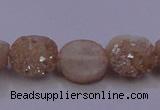 CAG7946 7.5 inches 8*10mm oval plated white druzy agate beads