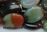 CAG798 15.5 inches 18*25mm oval rainbow agate gemstone beads