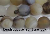 CAG8014 15.5 inches 10mm round matte Montana agate gemstone beads