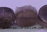 CAG8438 15.5 inches 28mm coin grey druzy agate gemstone beads