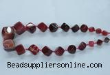 CAG8522 15.5 inches 9*10mm - 23*24mm cube dragon veins agate beads