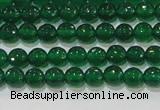 CAG8582 15.5 inches 6mm faceted round green agate gemstone beads