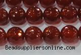 CAG8592 15.5 inches 10mm faceted round red agate gemstone beads