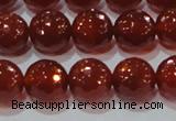 CAG8593 15.5 inches 12mm faceted round red agate gemstone beads