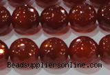 CAG8594 15.5 inches 14mm faceted round red agate gemstone beads