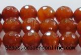 CAG866 15.5 inches faceted round 14mm agate gemstone beads