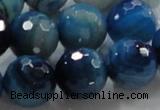 CAG868 15.5 inches 18mm faceted roundagate gemstone beads