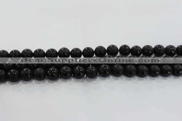 CAG8686 15.5 inches 8mm round matte tibetan agate gemstone beads