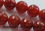 CAG870 15.5 inches 18mm faceted round agate gemstone beads