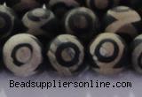 CAG8703 15.5 inches 12mm round matte tibetan agate gemstone beads