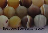 CAG8727 15.5 inches 10mm round matte madagascar agate beads