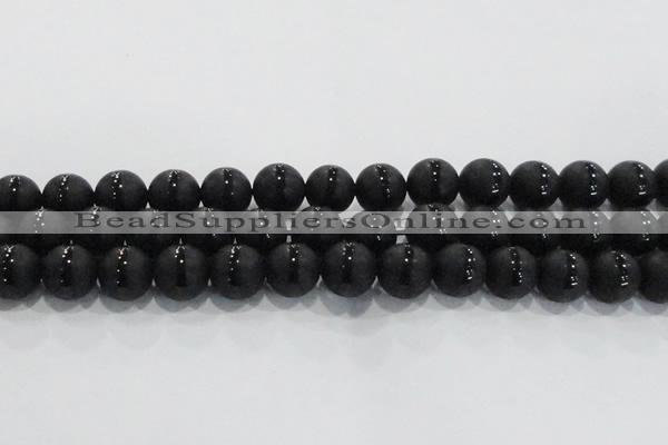 CAG8736 15.5 inches 16mm round matte tibetan agate gemstone beads