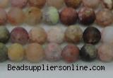 CAG8745 15.5 inches 4mm round matte rainbow agate beads