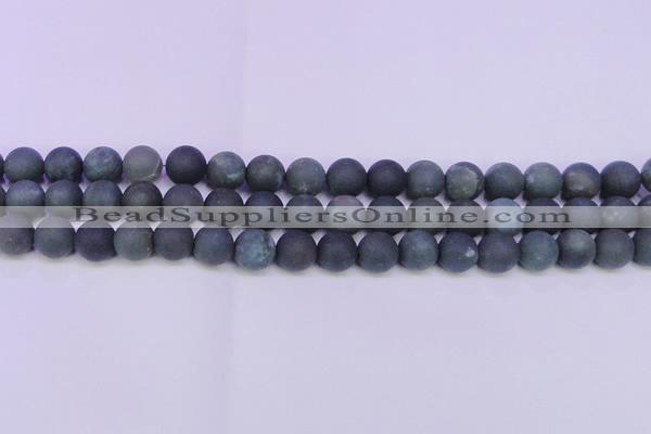 CAG8880 15.5 inches 4mm round matte moss agate beads