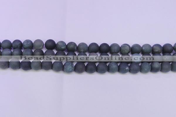 CAG8881 15.5 inches 6mm round matte moss agate beads