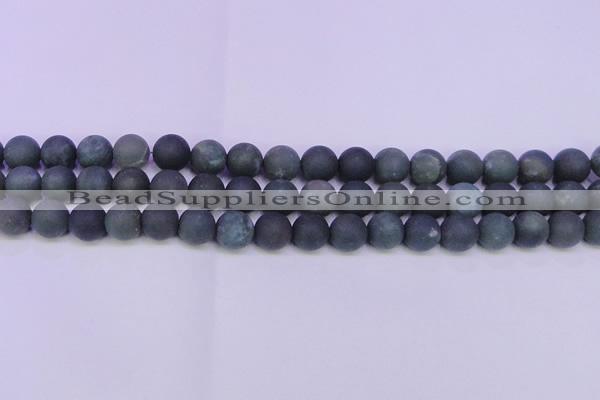 CAG8882 15.5 inches 8mm round matte moss agate beads