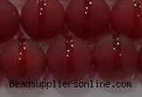 CAG8903 15.5 inches 10mm round matte red agate beads wholesale