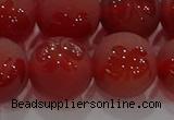 CAG8916 15.5 inches 12mm round matte red agate beads wholesale