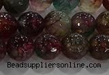 CAG9023 15.5 inches 10mm faceted round fire crackle agate beads