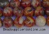 CAG9102 15.5 inches 8mm round red crazy lace agate beads