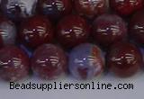 CAG9124 15.5 inches 12mm round red lightning agate beads