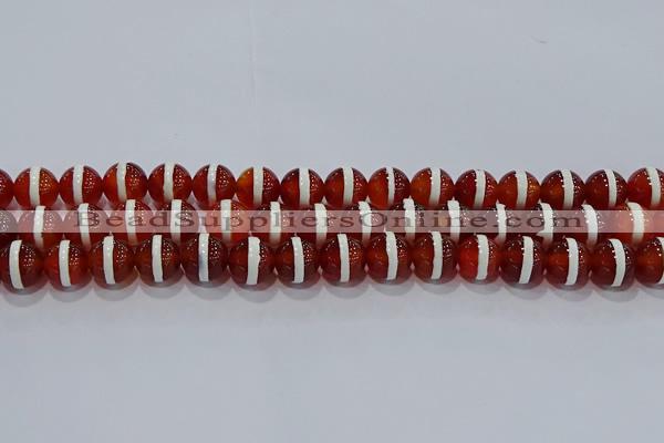 CAG9142 15.5 inches 10mm round tibetan agate beads wholesale