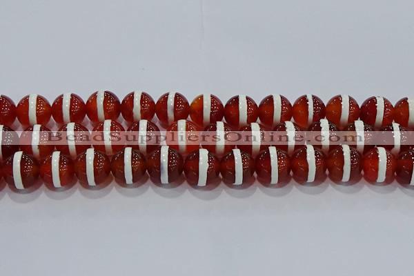 CAG9145 15.5 inches 16mm round tibetan agate beads wholesale