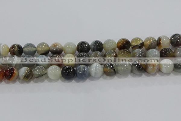 CAG9152 15.5 inches 14mm round line agate beads wholesale