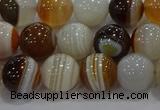 CAG9157 15.5 inches 10mm round line agate beads wholesale