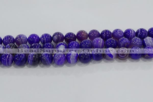 CAG9174 15.5 inches 14mm round line agate beads wholesale