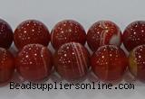 CAG9178 15.5 inches 8mm round line agate beads wholesale