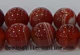 CAG9180 15.5 inches 12mm round line agate beads wholesale