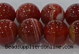 CAG9181 15.5 inches 14mm round line agate beads wholesale