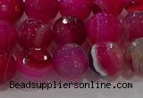 CAG9242 15.5 inches 10mm faceted round line agate beads wholesale