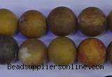 CAG9285 15.5 inches 14mm round matte ocean jasper beads wholesale