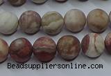 CAG9292 15.5 inches 8mm round matte Mexican crazy lace agate beads