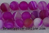 CAG9326 15.5 inches 6mm round matte line agate beads wholesale