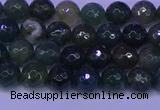 CAG9361 15.5 inches 6mm faceted round moss agate beads wholesale