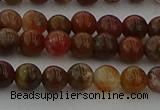 CAG9391 15.5 inches 6mm round red moss agate beads wholesale