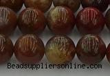 CAG9393 15.5 inches 10mm round red moss agate beads wholesale