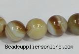 CAG940 16 inches 14mm round madagascar agate gemstone beads