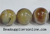 CAG942 16 inches 18mm round madagascar agate gemstone beads