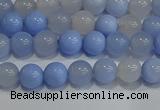 CAG9445 15.5 inches 4mm round blue agate beads wholesale